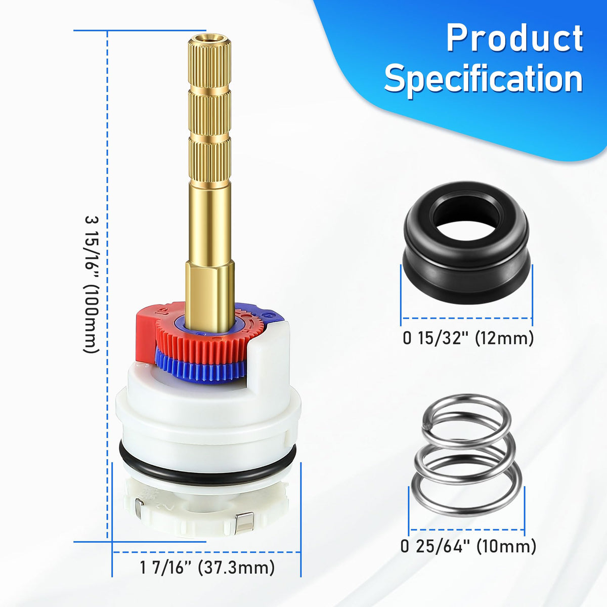 Dreyoo compatible Glacier Bay/Aquasource cartridge restores consistent temperature control.