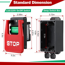 Dreyoo deep junction box hardware provides ample wiring space