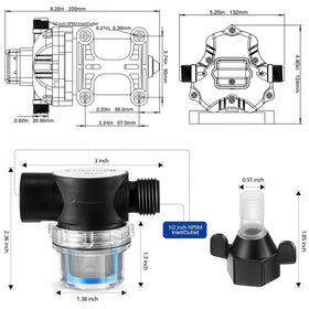 Dreyoo strainer 50-mesh included to help prevent leaks and debris.