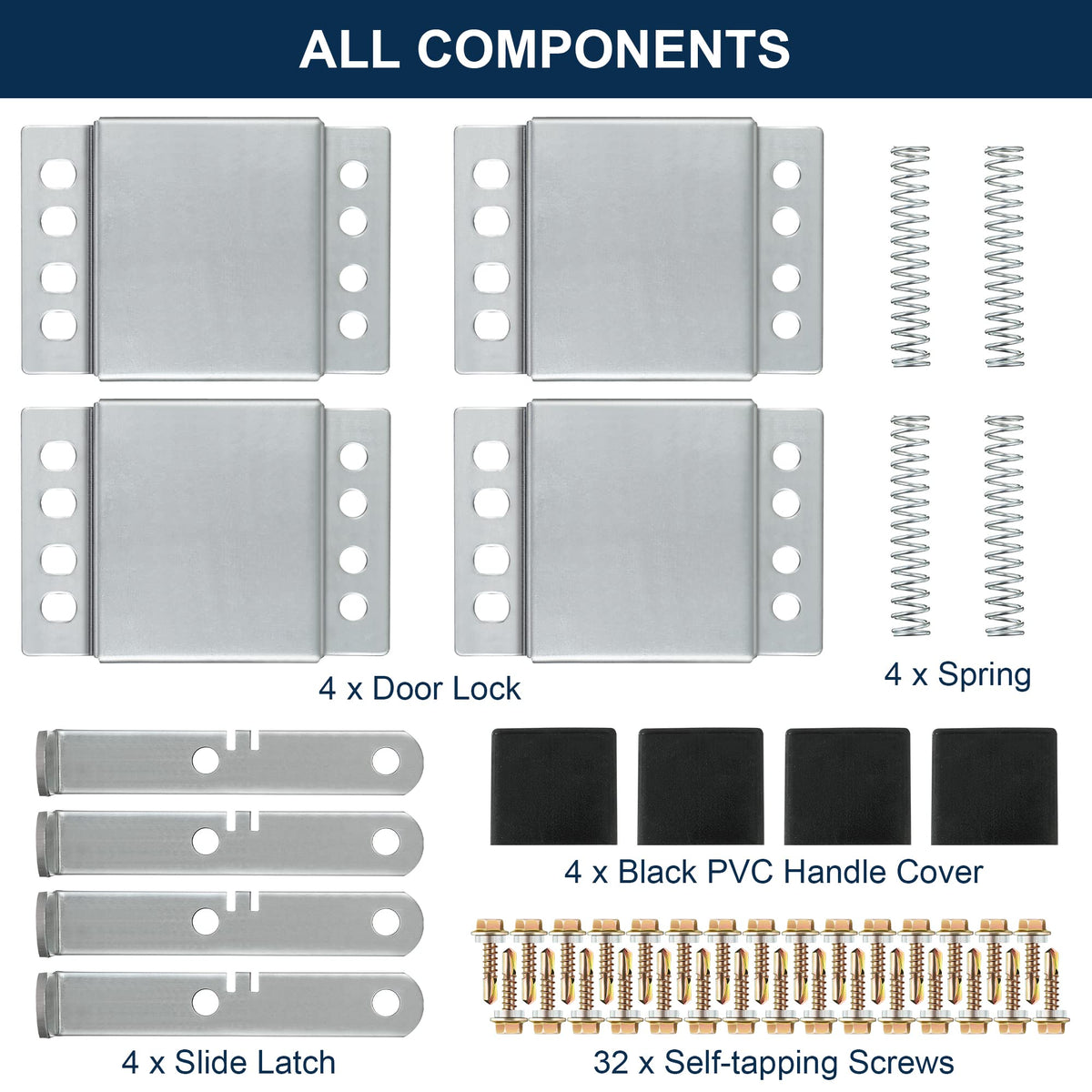 Dreyoo double-side latch provides security on both sides of the door.