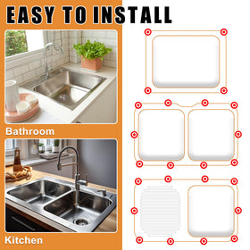 Dreyoo drop-in sink mounting system in action on a stone countertop