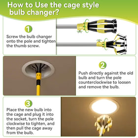 Dreyoo floodlight bulb changer handles indoor and outdoor floodlights safely