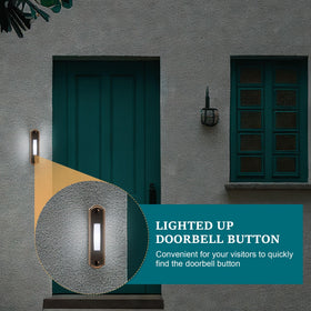 Dreyoo LED doorbell button lit with 24h illumination for night locating