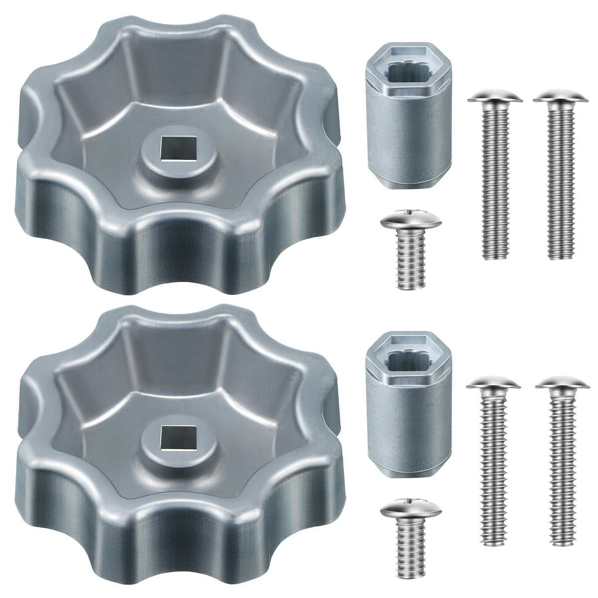 Dreyoo outdoor faucet handle pack-2 shows sturdy metal construction for durable outdoor use.