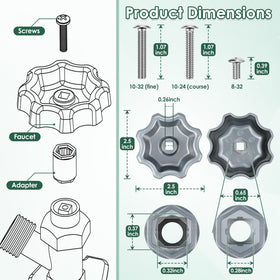 Dreyoo faucet handle screws included ensure quick, secure installation.
