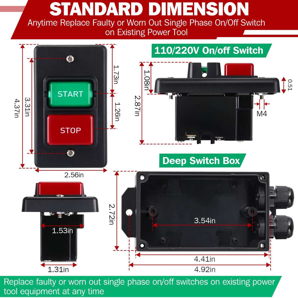 Dreyoo push-button start for quick power on during setup.