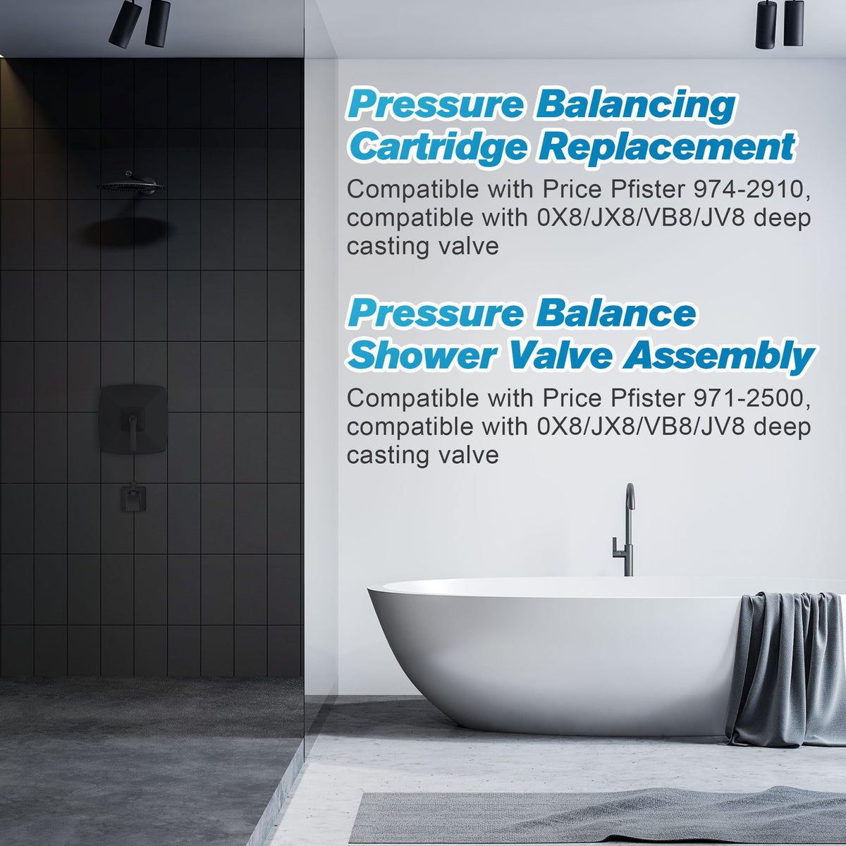 Dreyoo single-handle tub/shower valve kit for quick DIY bathroom refresh.