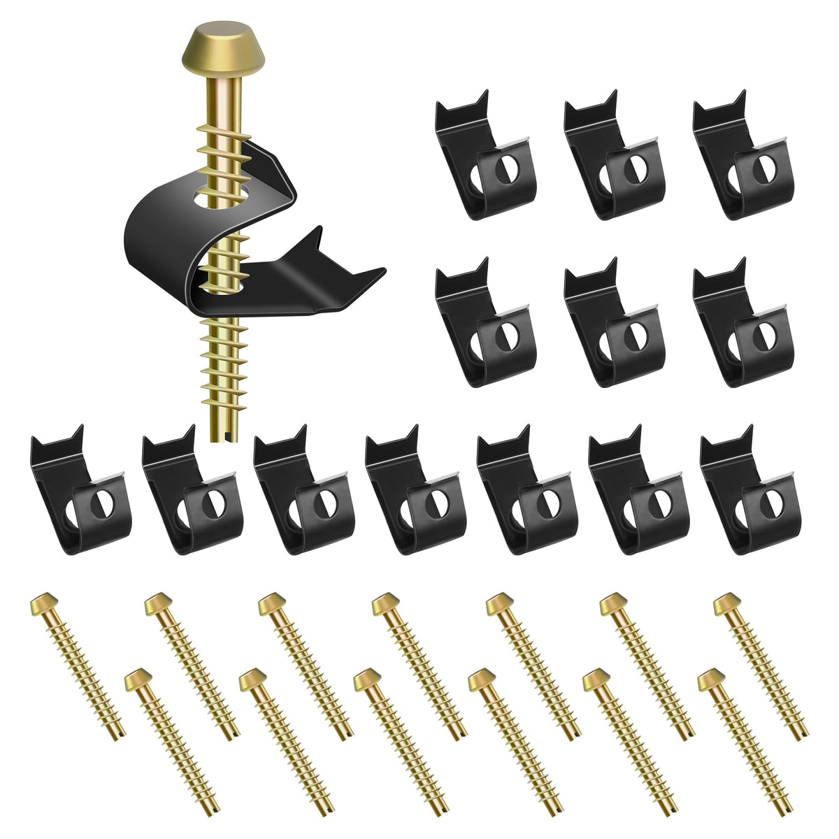 Dreyoo sink clips kit 14-pack secures undermount bathroom sinks.