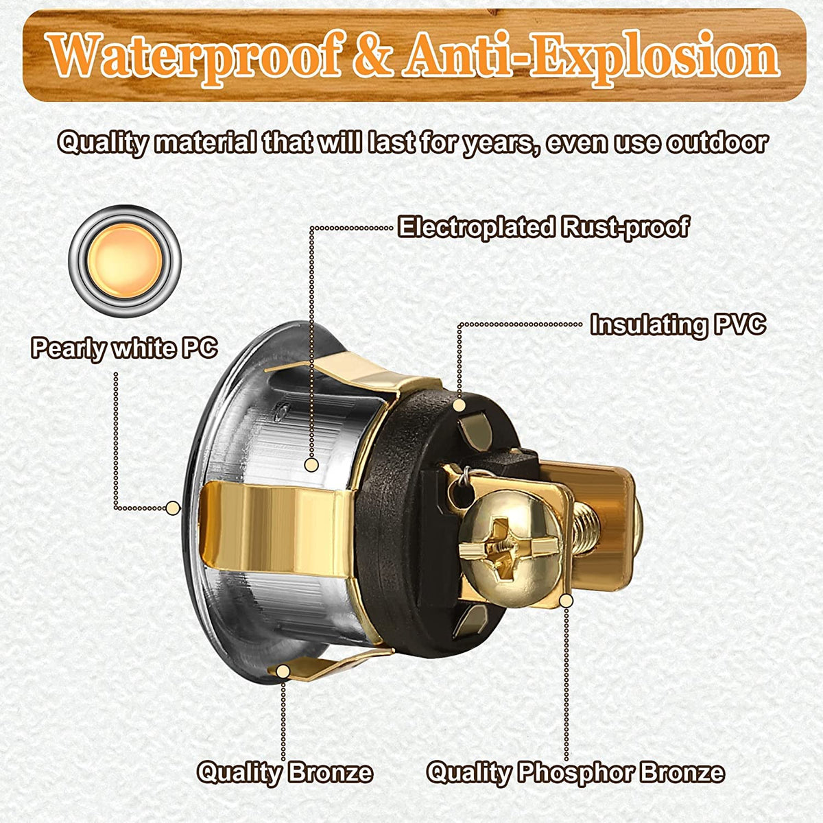 Dreyoo solid metal doorbell button, waterproof for reliable outdoor use.