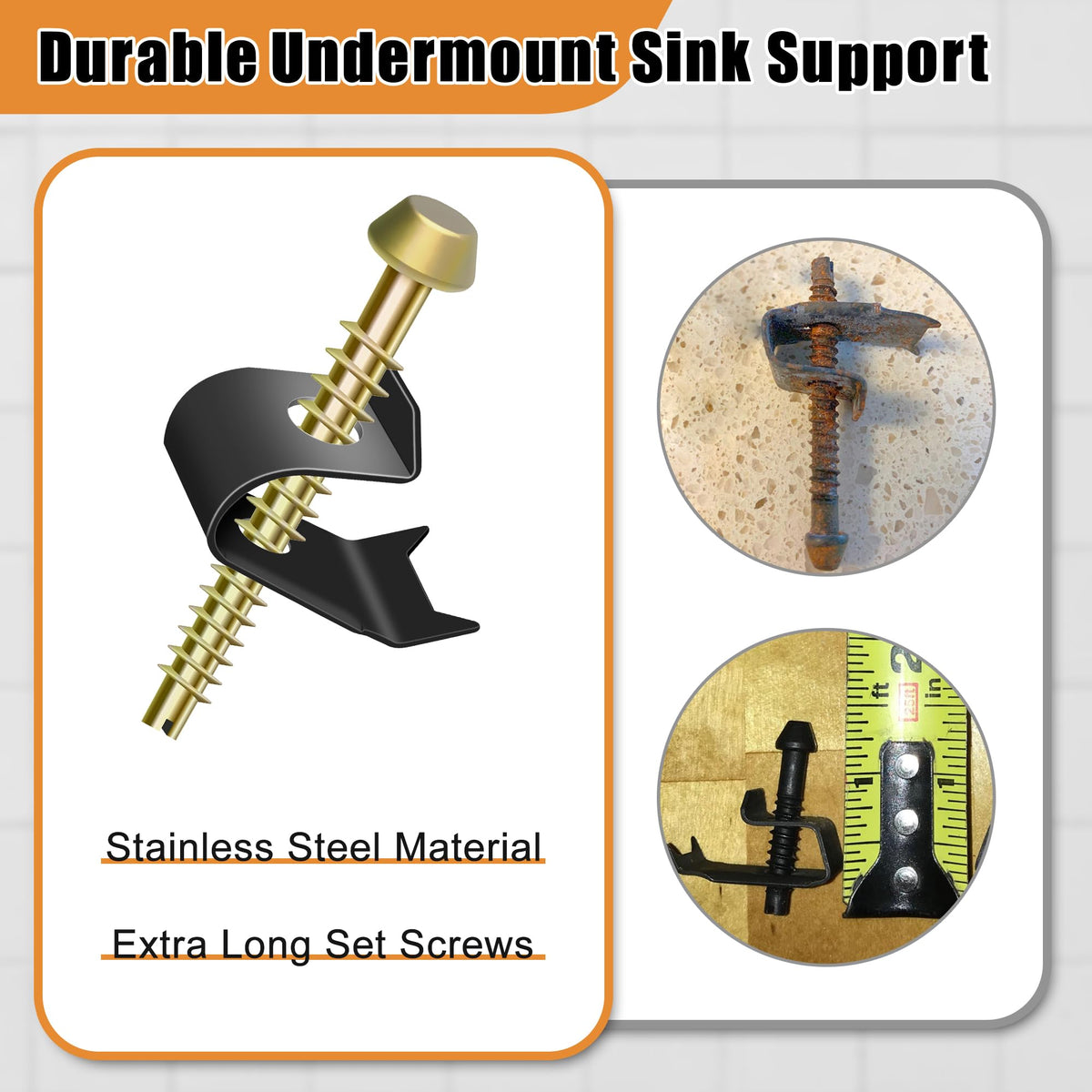 Dreyoo stainless steel construction provides durable, corrosion-resistant clip hardware.