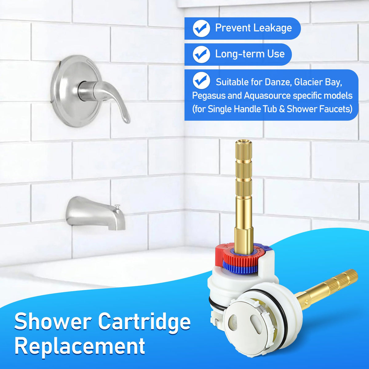 Dreyoo temperature limit stop included for safer water temperature control.