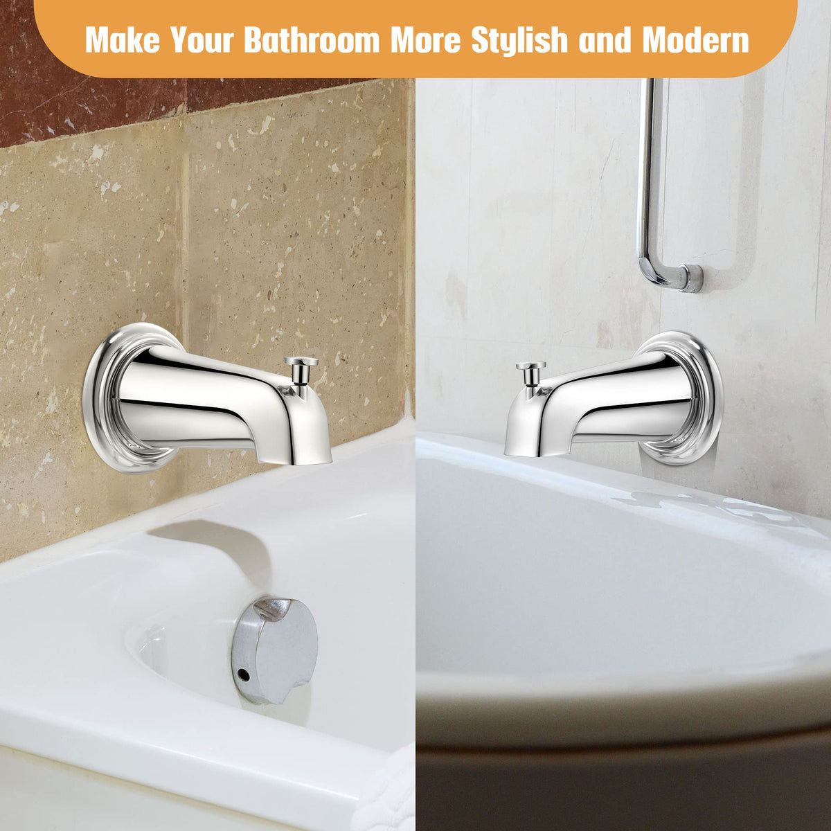 Dreyoo tub spout DIY installation kit makes bathroom upgrades accessible.