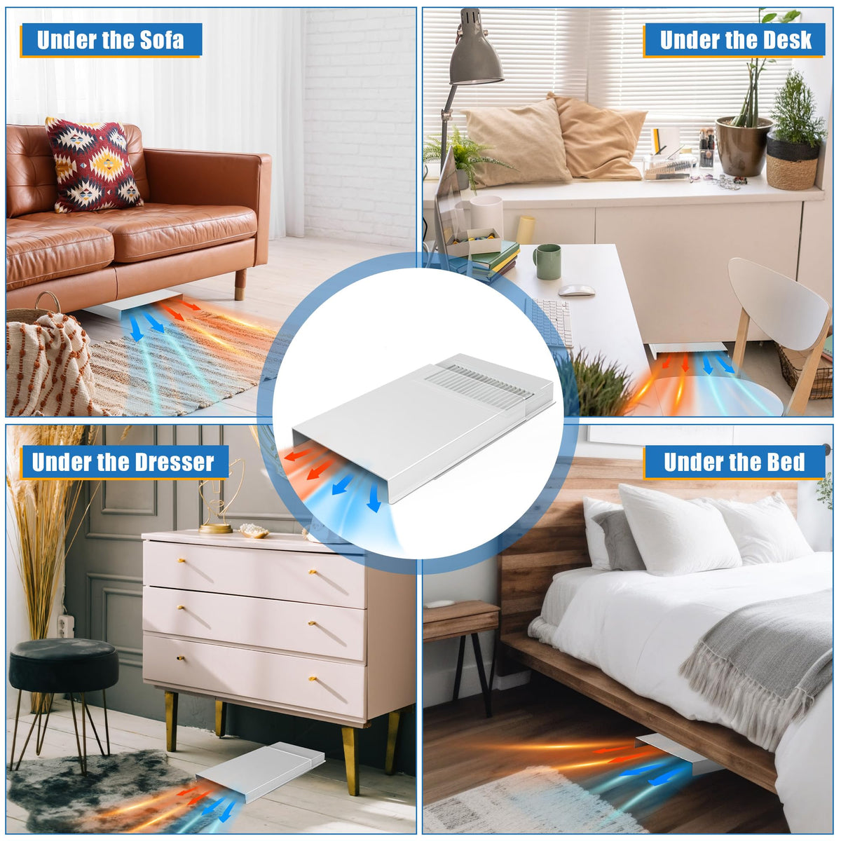 Dreyoo vent extender airflow-effect shows balanced distribution across a room.