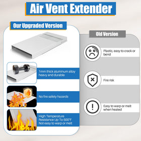 Dreyoo vent extender under-bed use case aligns airflow near sleeping area.