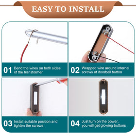 Dreyoo wall-mount doorbell button installation kit with screws