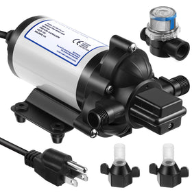 Dreyoo water-pressure diaphragm pump front view for compact RV use.