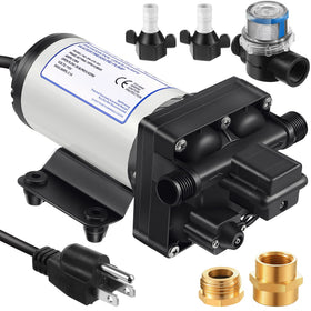 Dreyoo water-pump front view showing compact 110V unit for quick setup