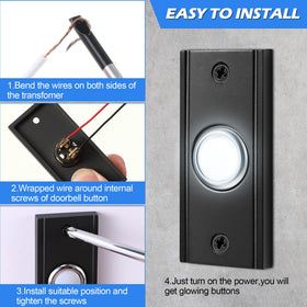 Dreyoo waterproof UV-resistant doorbell button designed for outdoor use.