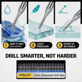 Drilax bits start easily with no wandering for stable drilling.