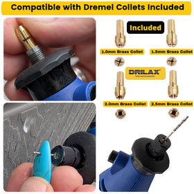 Drilax diamond drill bit in stone demo showing smooth results