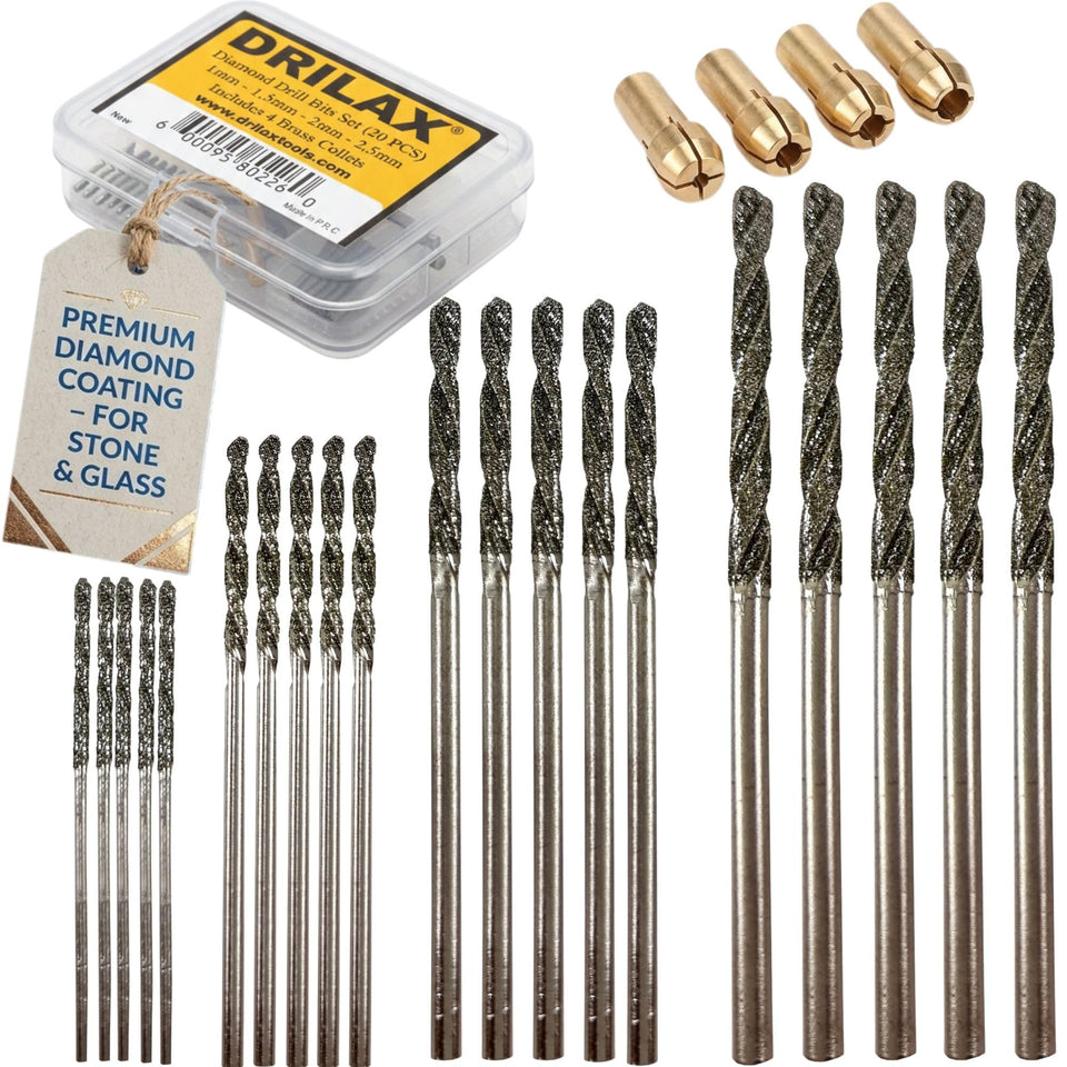 Drilax diamond drill bits 1mm close-up for precise jewelry holes