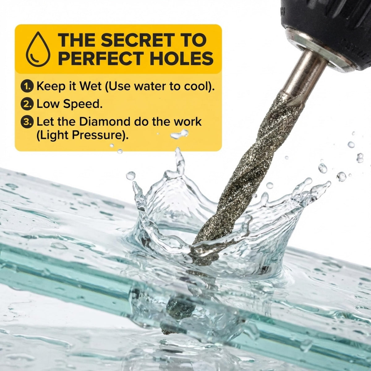 Drilax diamond drill bits 2-5mm close-up for delicate surface control