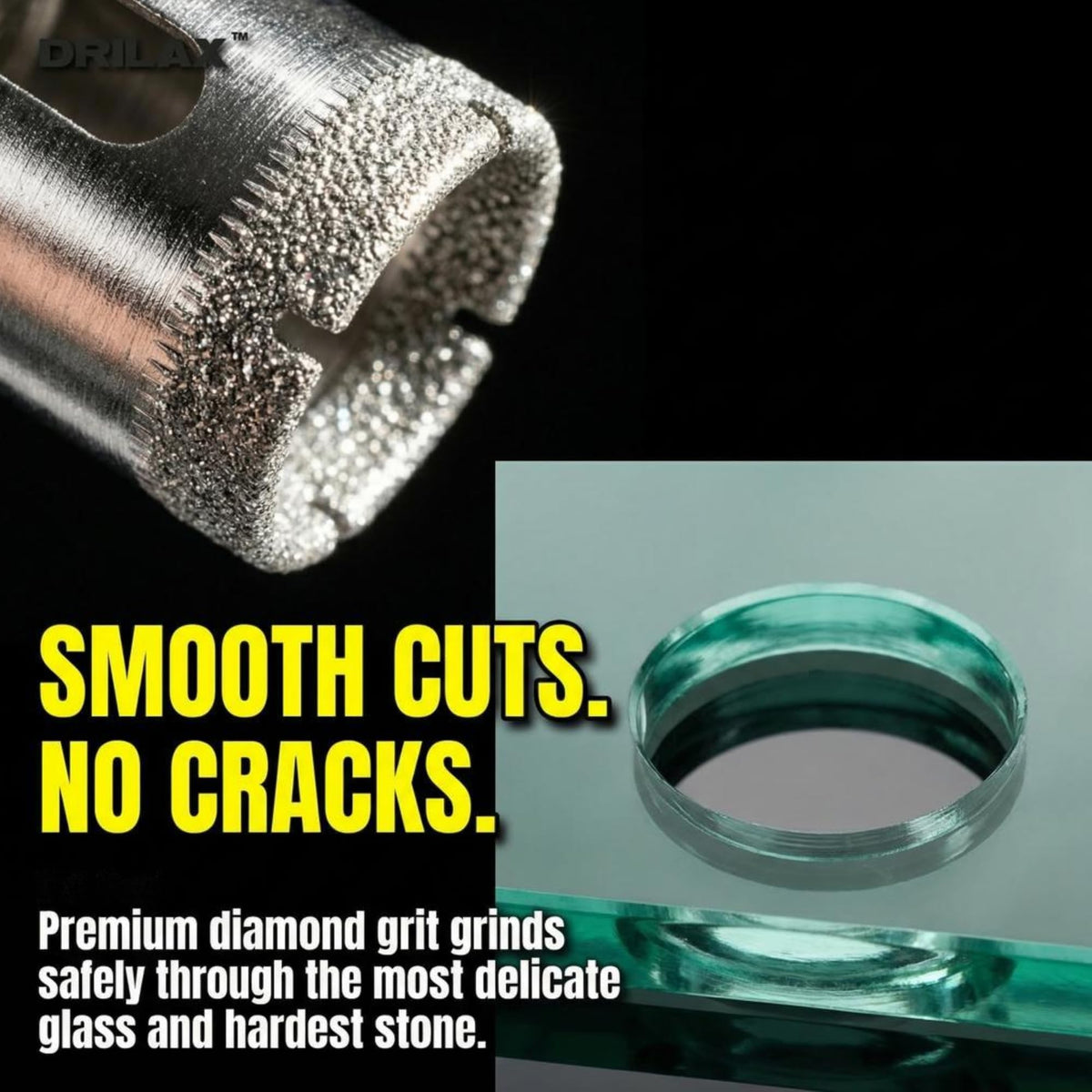 DRILAX diamond hole saw 1-3/4 inch for larger holes