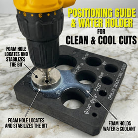 DRILAX diamond hole saw 3-4 inch for glass openings