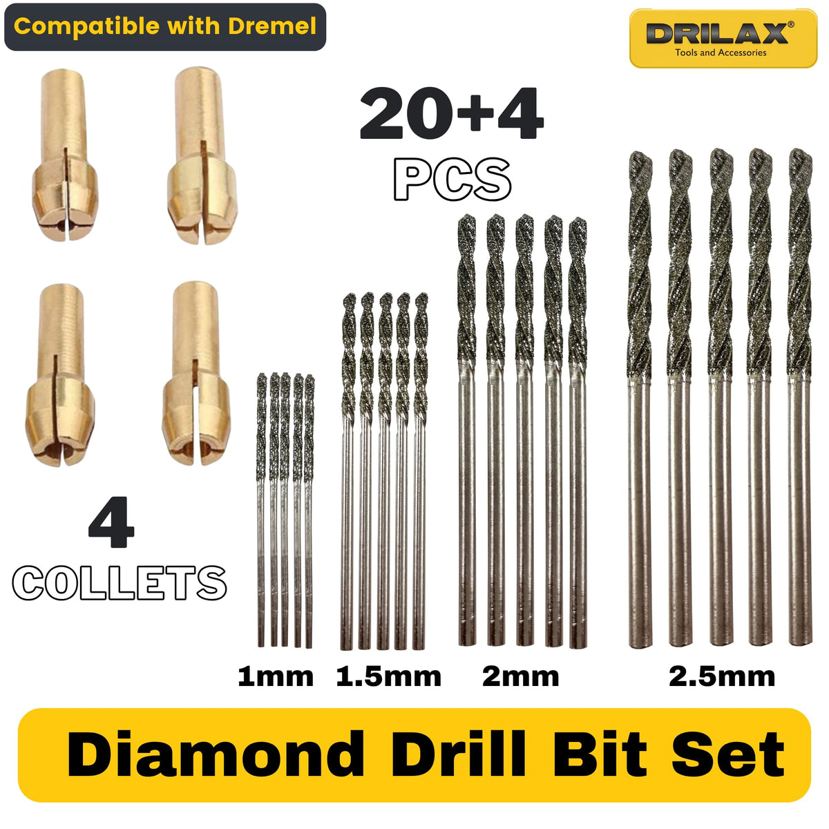 Drilax Dremel-compatible setup demonstrating tool compatibility