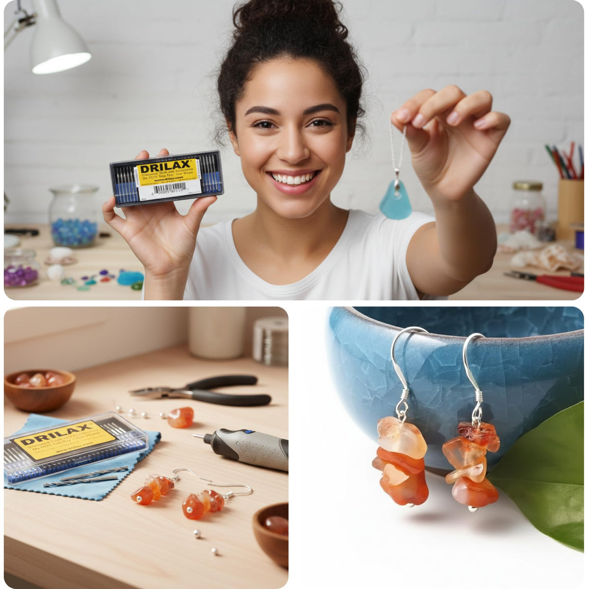 Drilax set ideal for jewelry making and hobby projects.