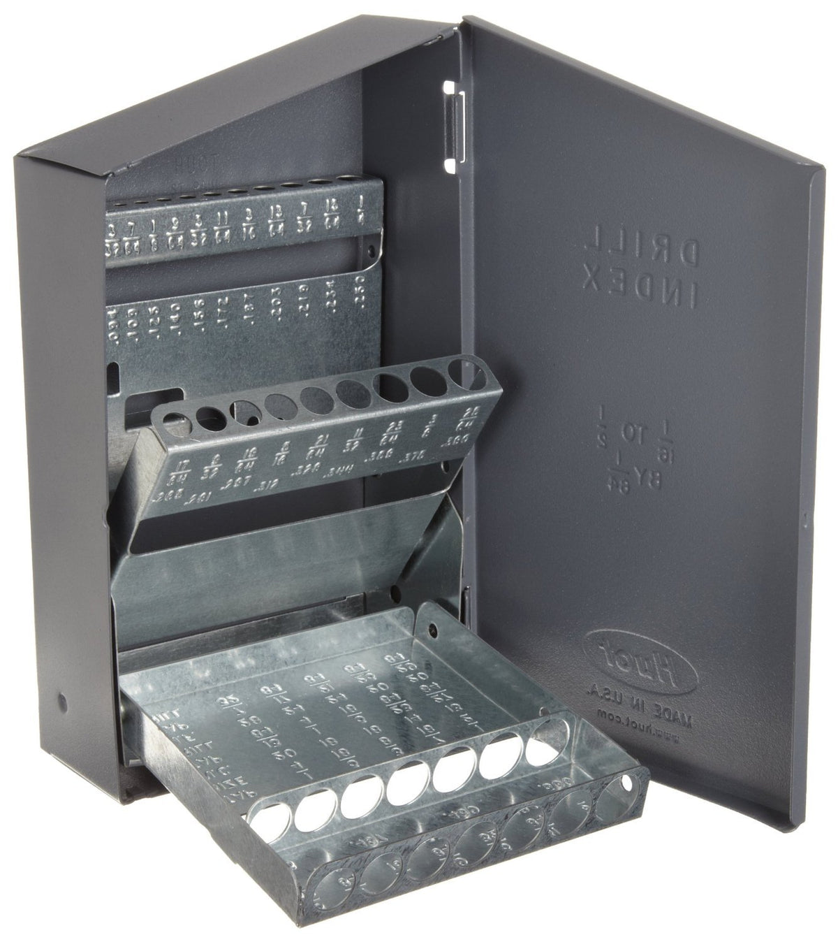 Drill America drill bit index case showing 29 sizes organized for fast selection