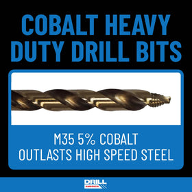 Drill America GSC29J-PC 135-degree split point reduces wandering on start.