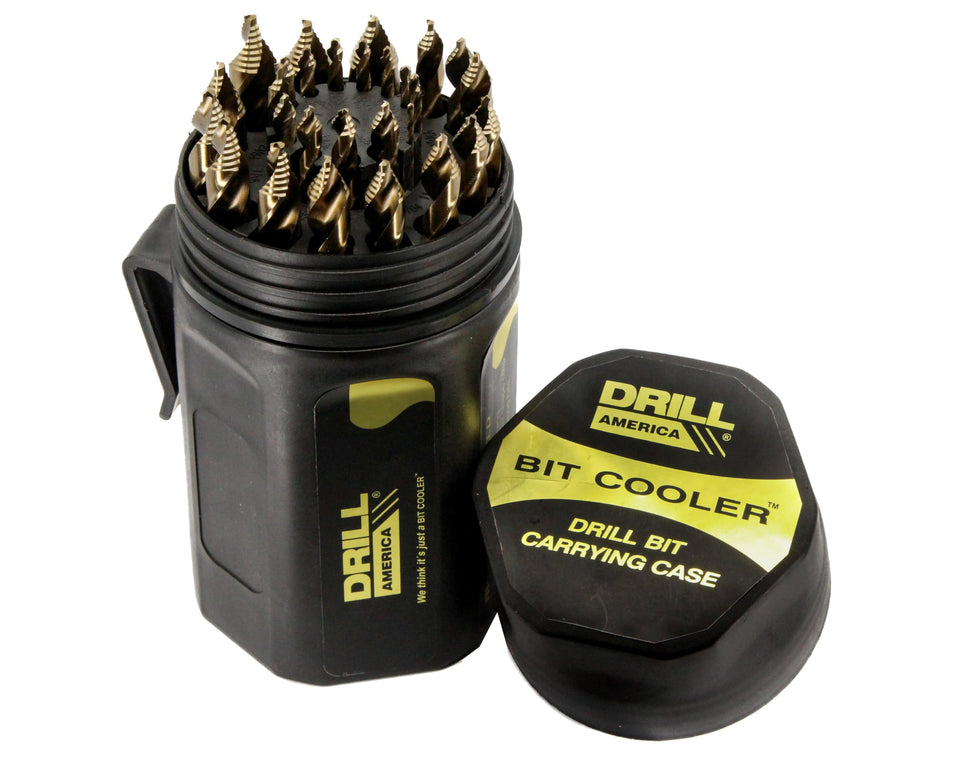 Drill America GSC29J-PC round case keeps the set portable and organized.