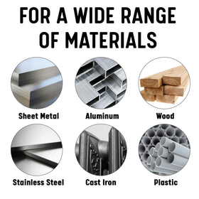 Pack of six versatile bits for wood and metal.