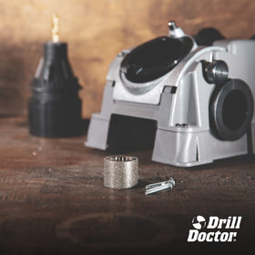 Electric, portable sharpener designed for on-site drill maintenance.