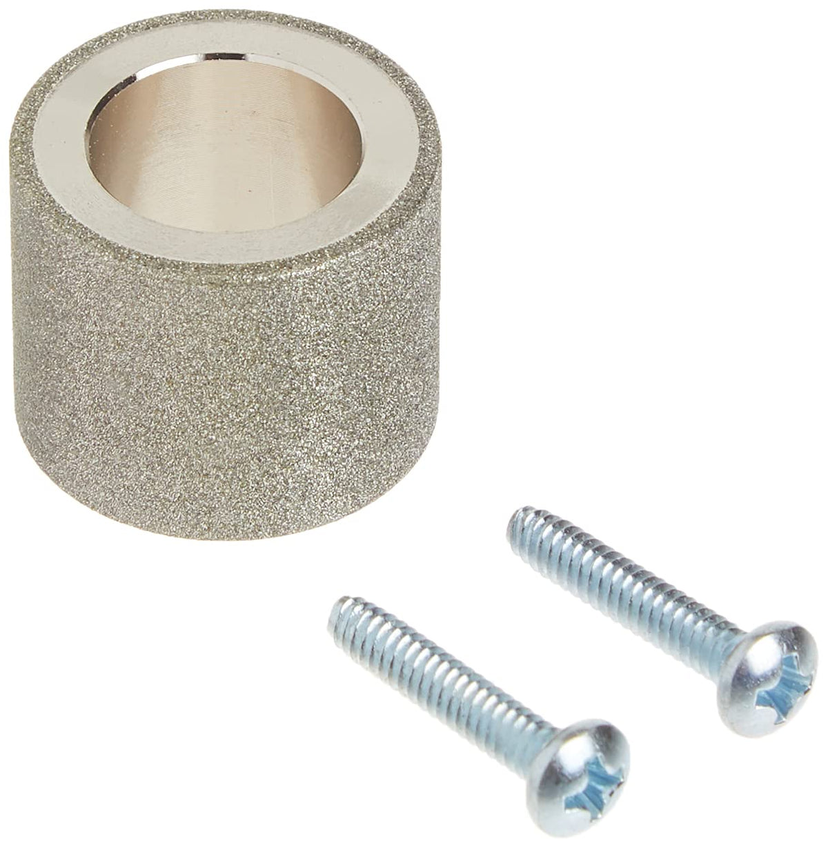 Drill Doctor wheel in hand shows easy installation and replacement.