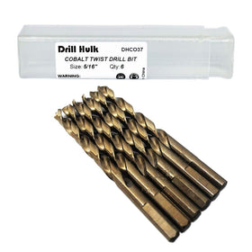 Drill Hulk 5/16 cobalt bits in case ideal for fast metal drilling.