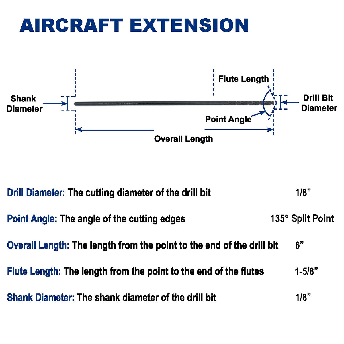 Drill Hulk bit with black oxide coating for corrosion resistance during use