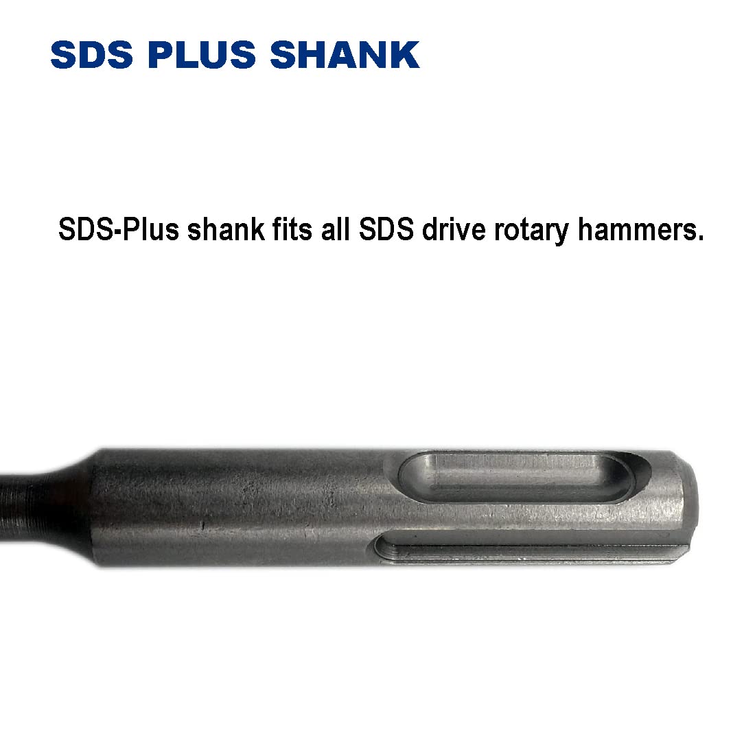 Drill Hulk carbide-tipped head delivers long life for concrete, brick, and stone.
