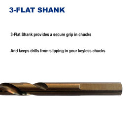 Drill Hulk pack of 12 cobalt bits ready for metalworking projects.