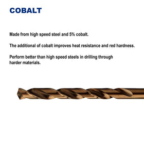 Drill Hulk six-piece cobalt bit set organized in sturdy case.