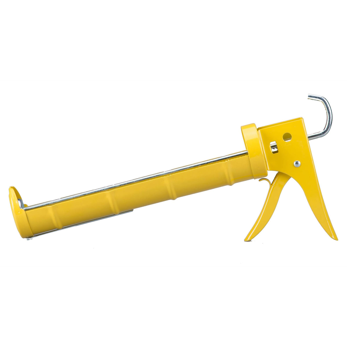 Dripless CR400 caulk gun with ratchet teeth for steady, drip-free dispensing.