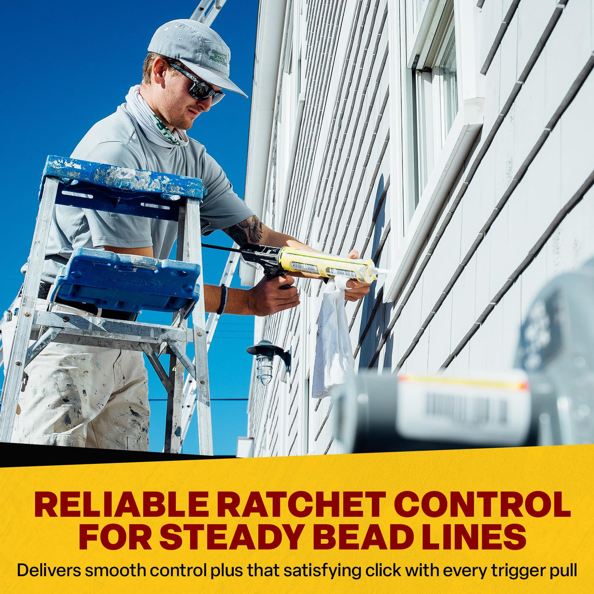 Dripless CR400 ergonomic handle design reduces hand fatigue.