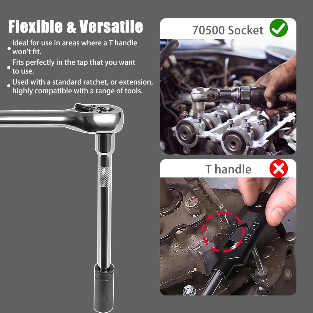 DRIVESTOR black coating protects sockets from wear during threading tasks.