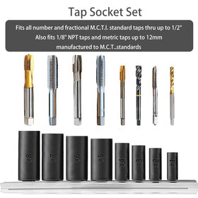 DRIVESTOR square-end design provides a secure grip on taps.