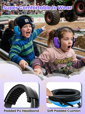 Dr.meter adjustable headband ear muffs fit all ages for comfortable wear.