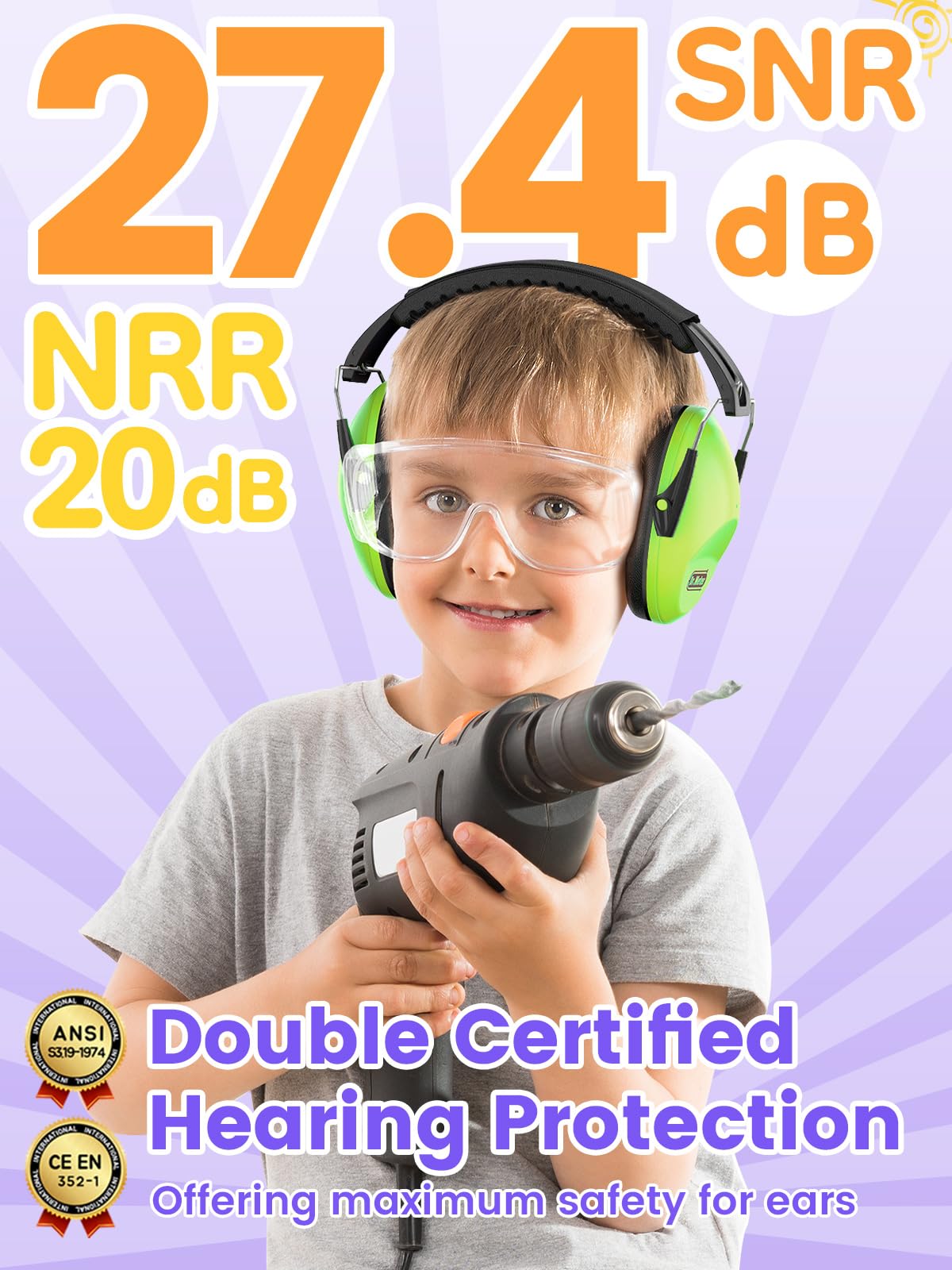 Dr.meter adjustable headband on a growing child for comfort.