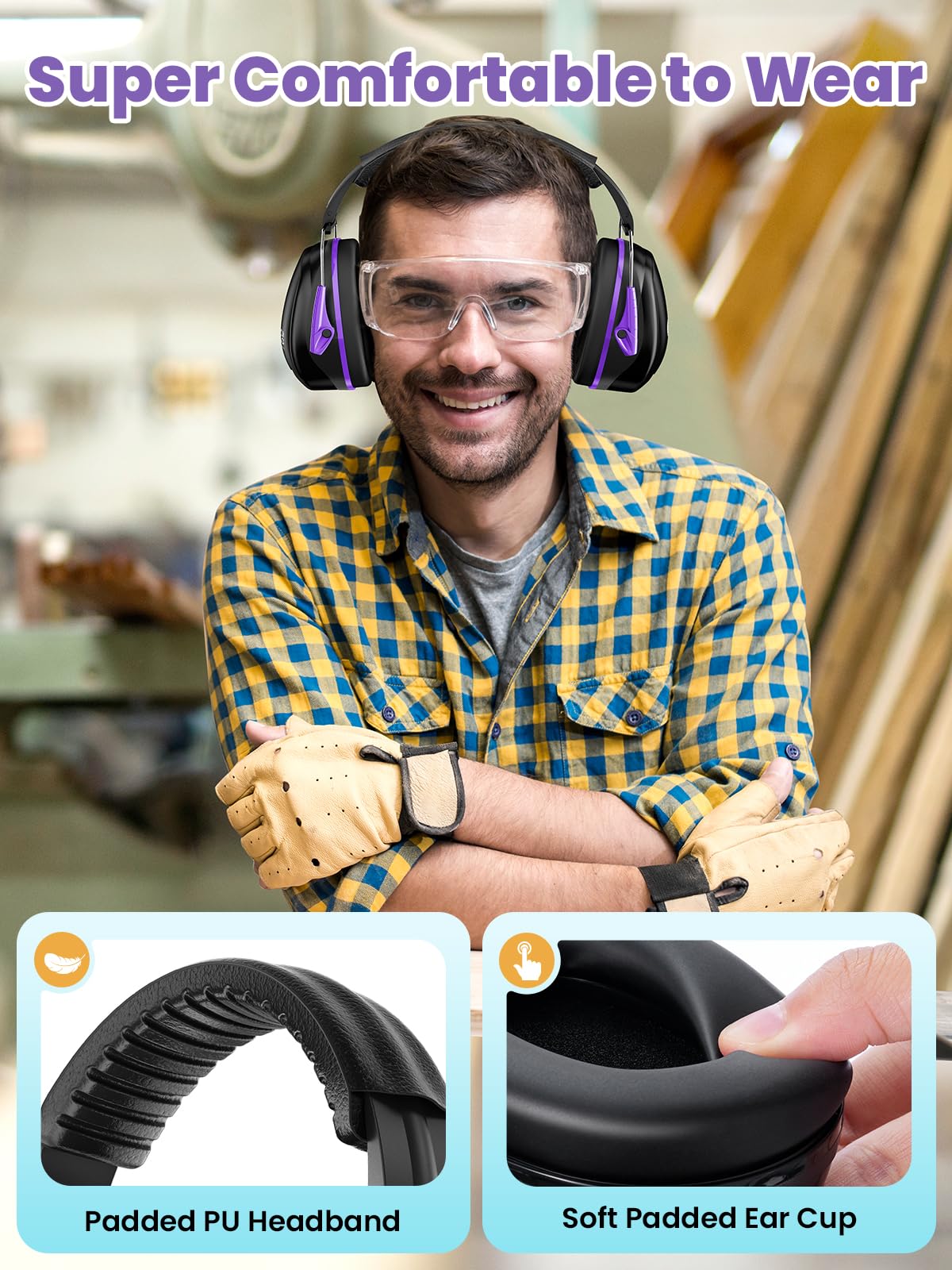 Dr.meter ANSI CE certified ear protection emphasizing safety standards.