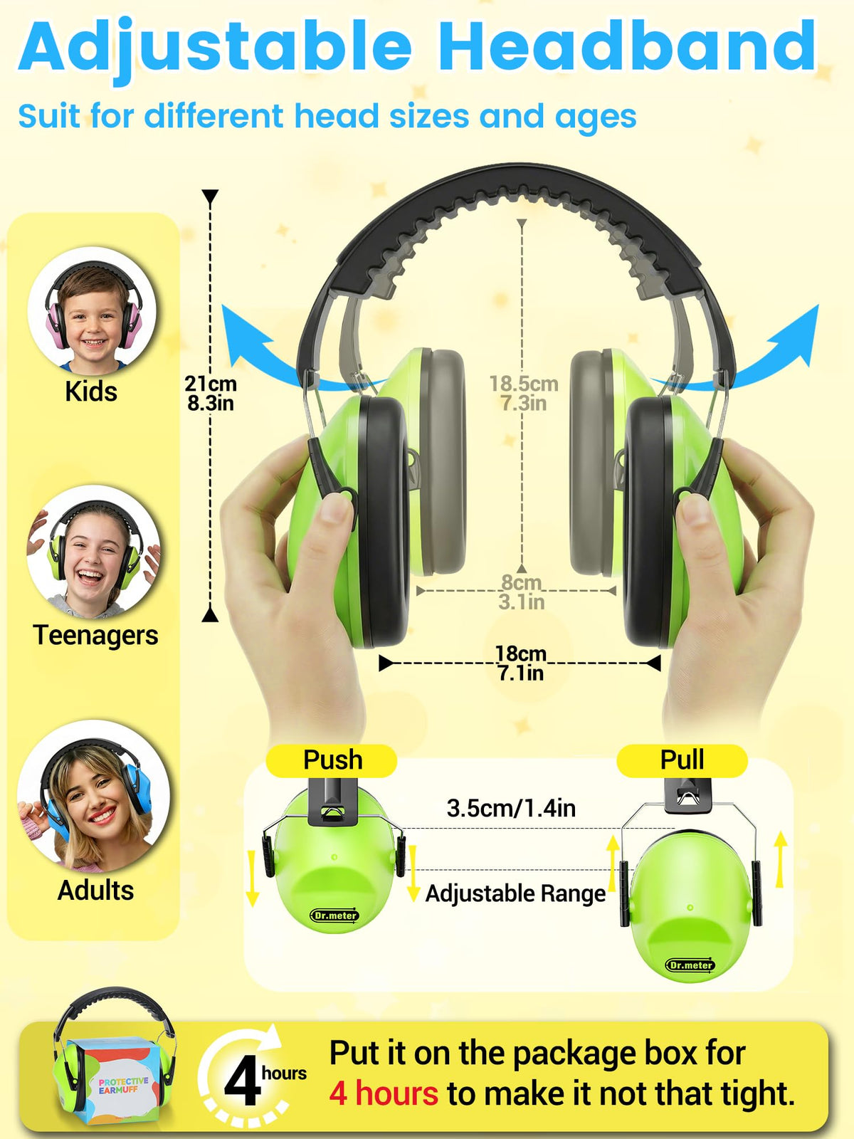 Dr.meter ANSI CE safety certified hearing protection.