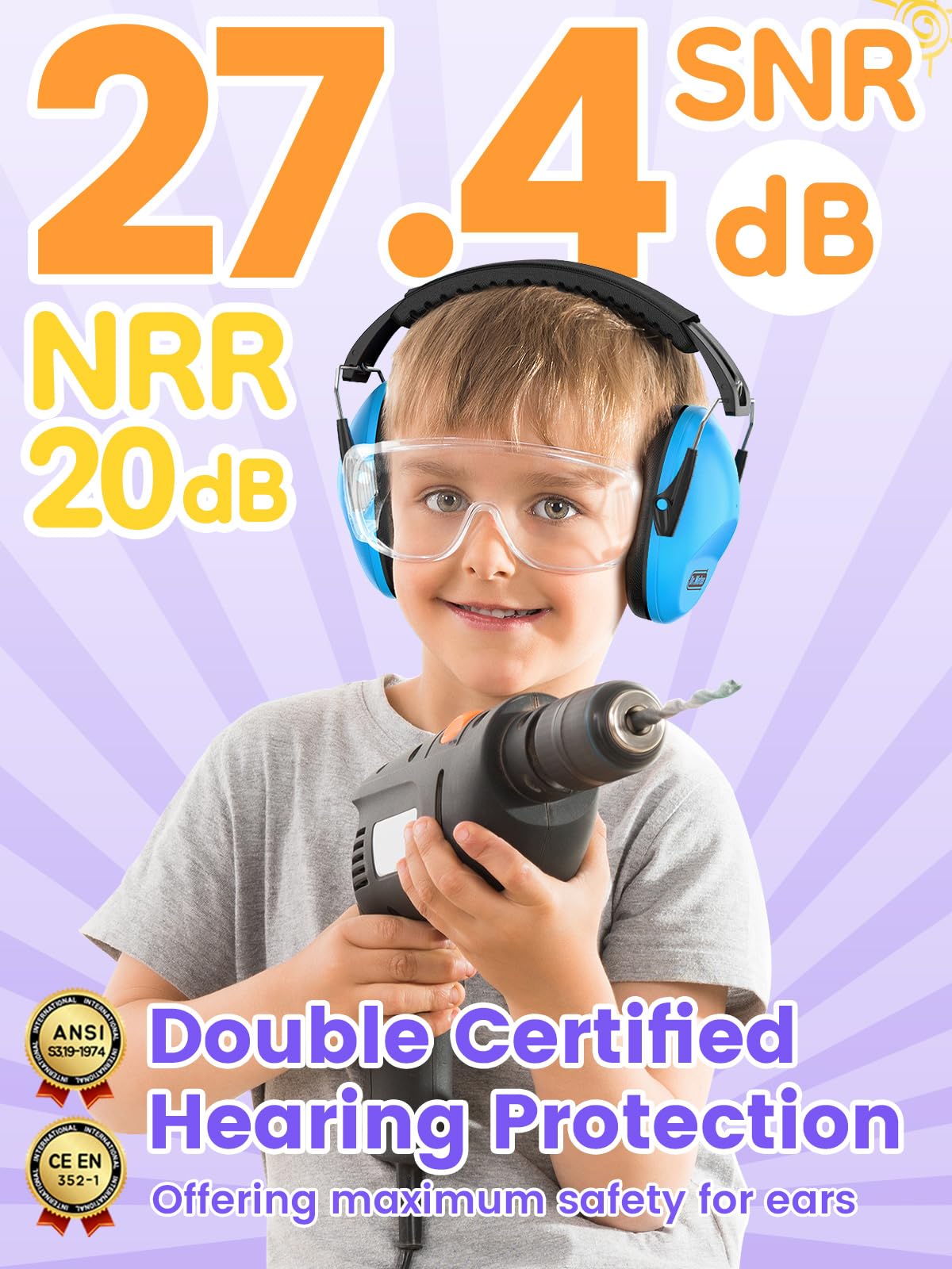 Dr.meter compact travel case with foldable ear muffs for on-the-go protection.